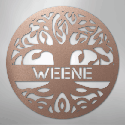 My Easy Monogram Steel Sign Rose / 24" Personalized Tree of Life - Steel Sign