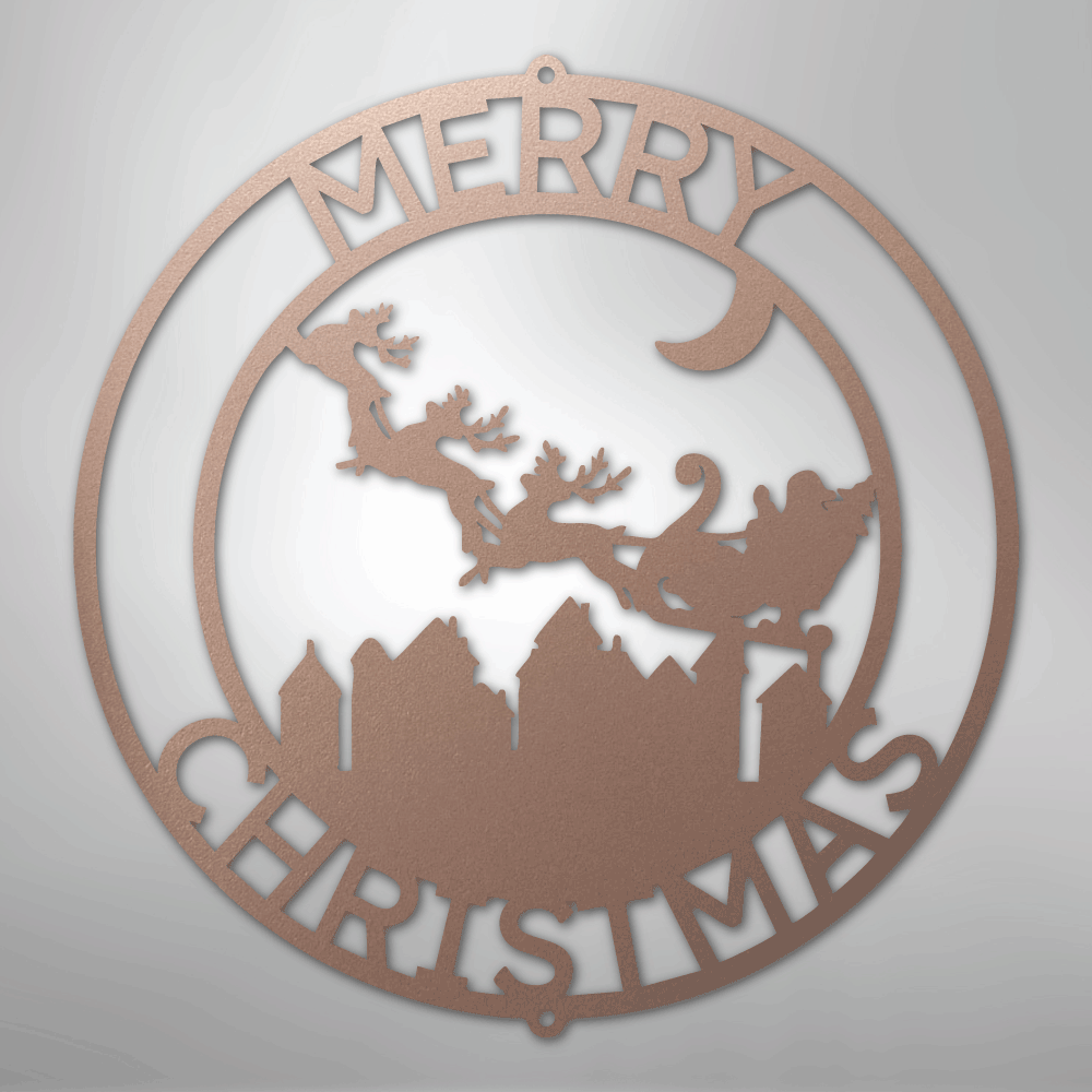 My Easy Monogram Steel Sign Rose / 24" Santas  Delivery Monogram- Steel Sign