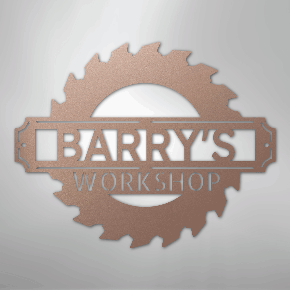 My Easy Monogram Steel Sign Rose / 24" Sawmill Monogram - Steel Sign