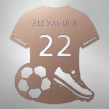 My Easy Monogram Steel Sign Rose / 24" Soccer Jersey Monogram - Steel Sign