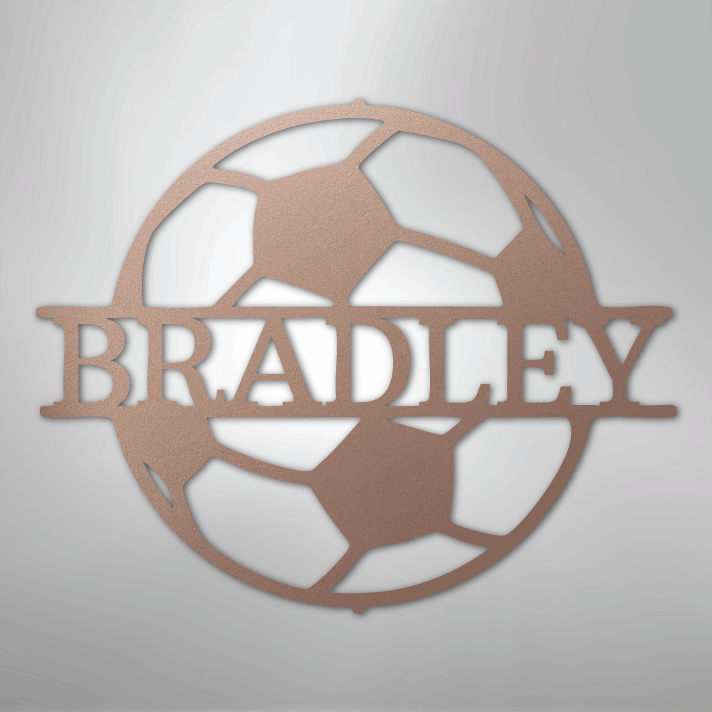 My Easy Monogram Steel Sign Rose / 24" Soccer Monogram - Steel Sign