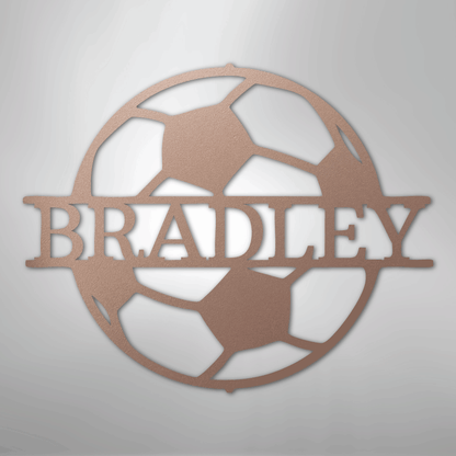 My Easy Monogram Steel Sign Rose / 24" Soccer Monogram - Steel Sign