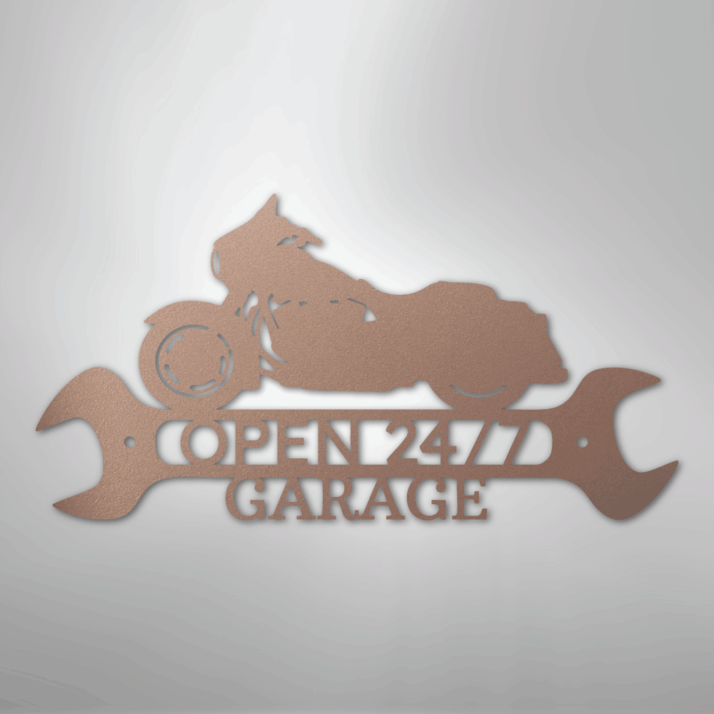 My Easy Monogram Steel Sign Rose / 24" Street Glide Shop Monogram - Steel Sign