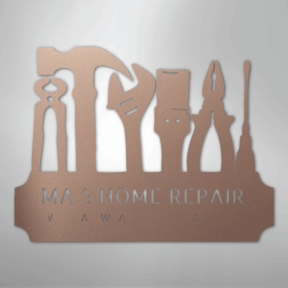 My Easy Monogram Steel Sign Rose / 24" Tool Time Monogram - Steel Sign