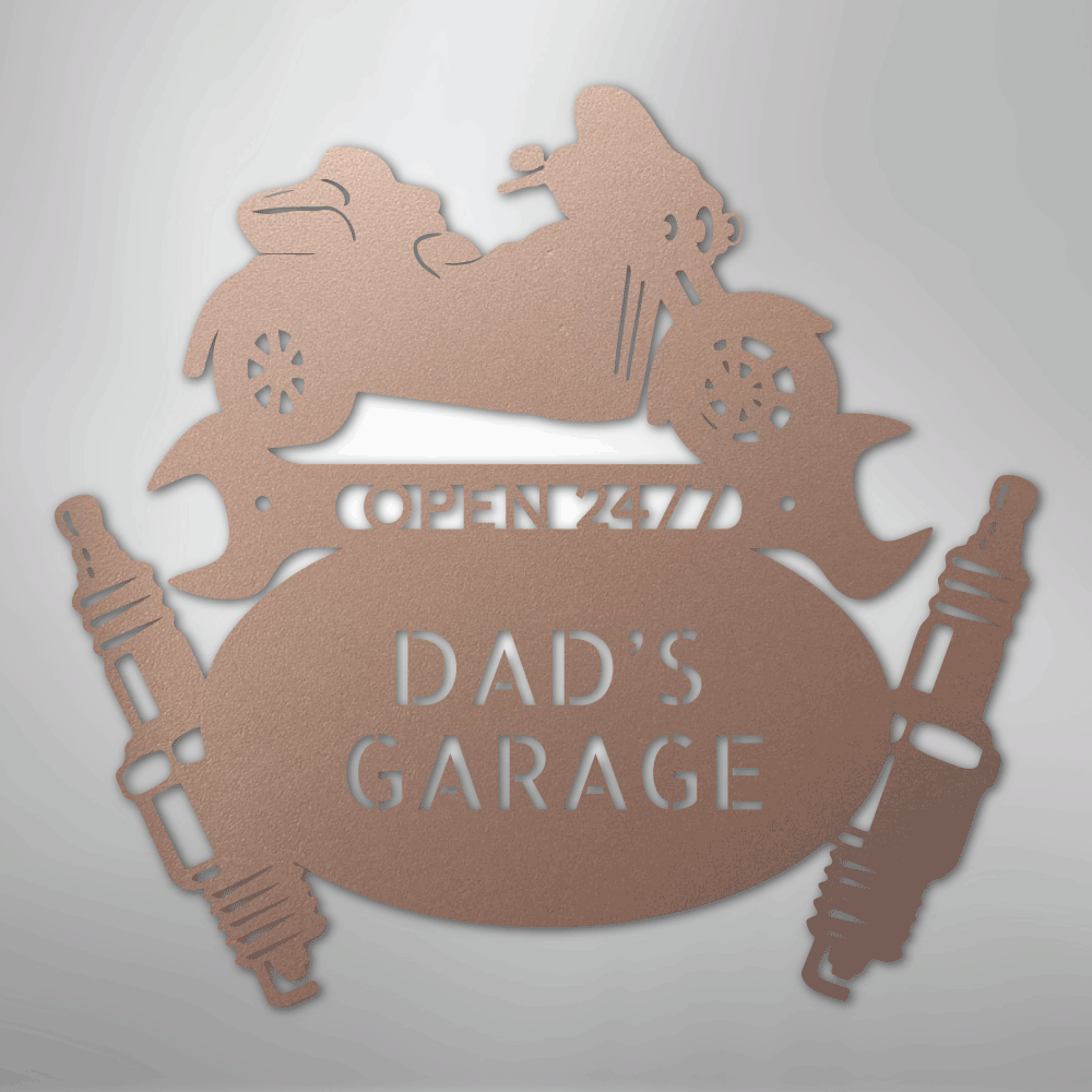 My Easy Monogram Steel Sign Rose / 24" Trike Mechanic Monogram - Steel Sign