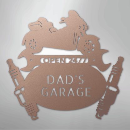 My Easy Monogram Steel Sign Rose / 24" Trike Mechanic Monogram - Steel Sign