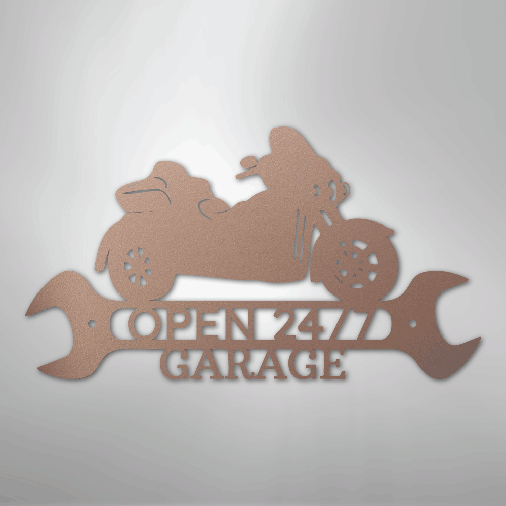 My Easy Monogram Steel Sign Rose / 24" Trike Shop Monogram - Steel Sign