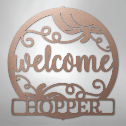 My Easy Monogram Steel Sign Rose / 24" Welcome Fall Monogram - Steel Sign