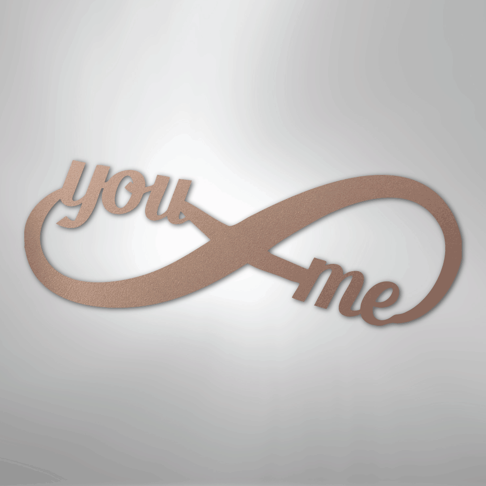 My Easy Monogram Steel Sign Rose / 24" You and Me Infinity - Steel Sign