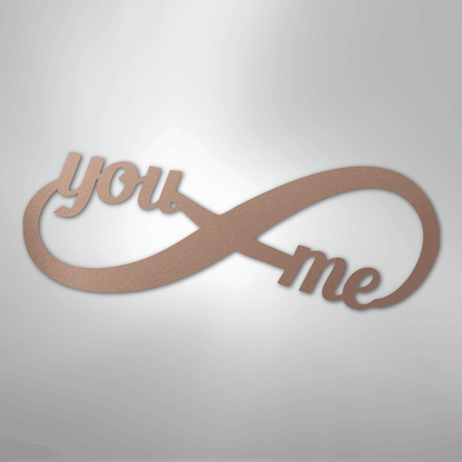 My Easy Monogram Steel Sign Rose / 24" You and Me Infinity - Steel Sign