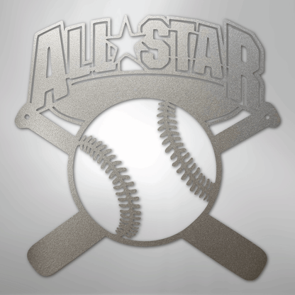 My Easy Monogram Steel Sign Silver / 12" All-Star - Metal Sign