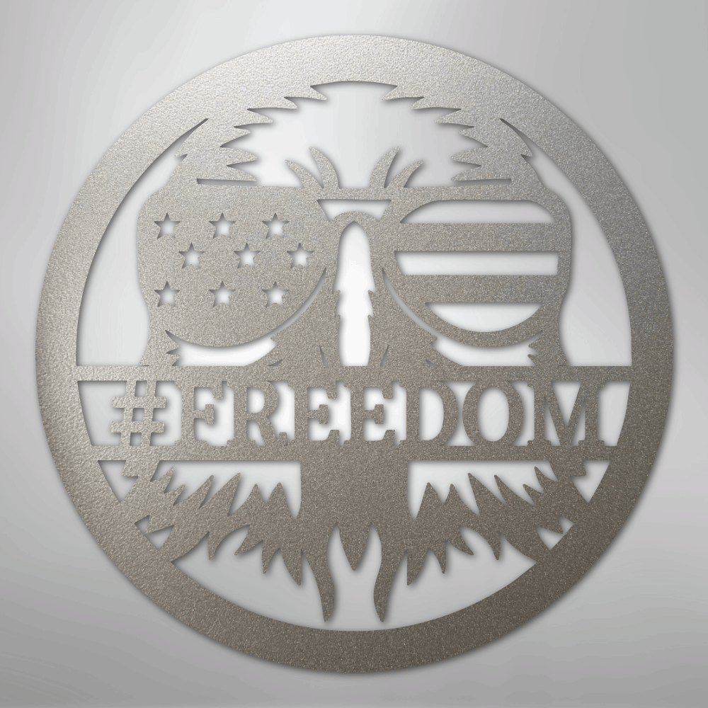 My Easy Monogram Steel Sign Silver / 12" American Eagle Monogram - Steel Sign