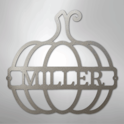 My Easy Monogram Steel Sign Silver / 12" Big Pumpkin Monogram - Steel Sign