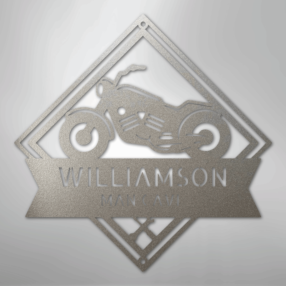 My Easy Monogram Steel Sign Silver / 12" Born to Be Wild Monogram - Steel Sign