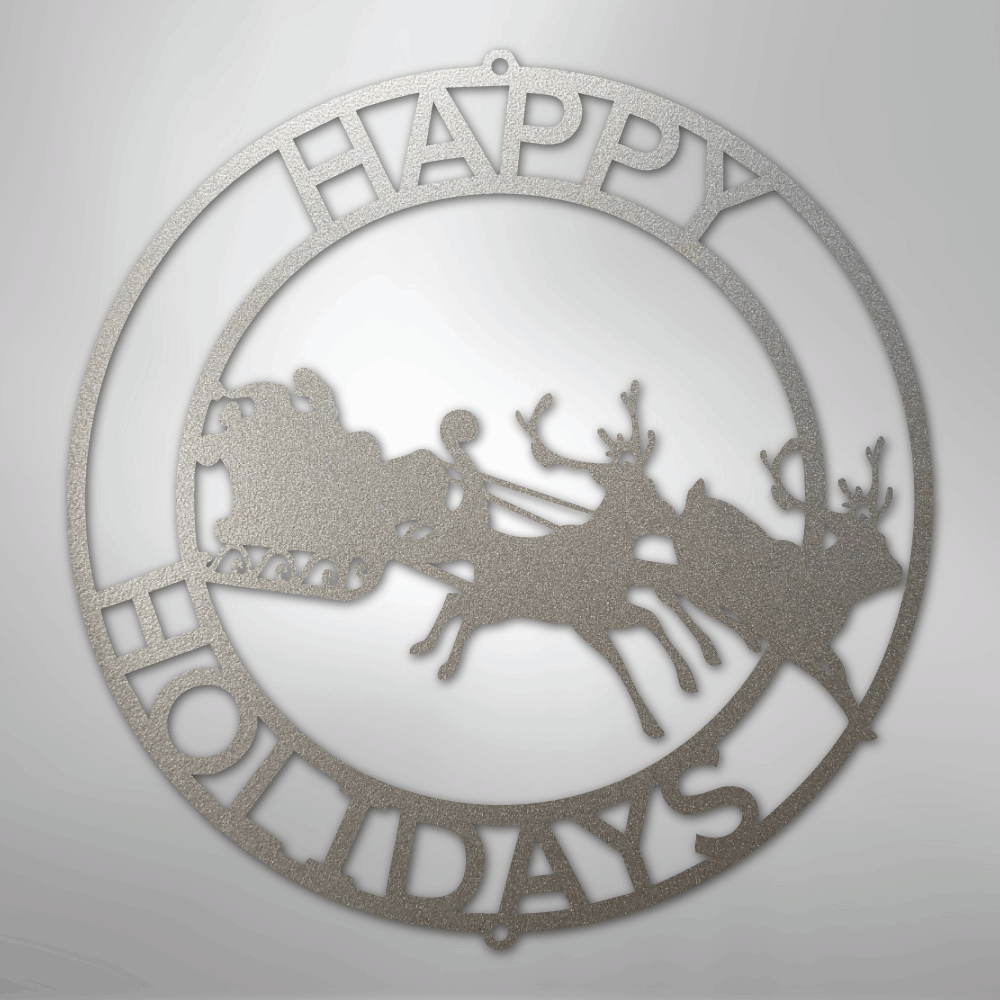 My Easy Monogram Steel Sign Silver / 12" Christmas Cheer Monogram - Steel Sign
