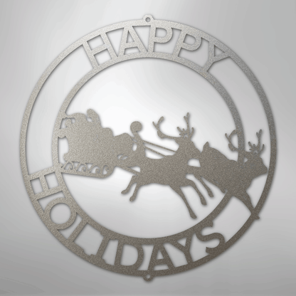My Easy Monogram Steel Sign Silver / 12" Christmas Cheer Monogram - Steel Sign