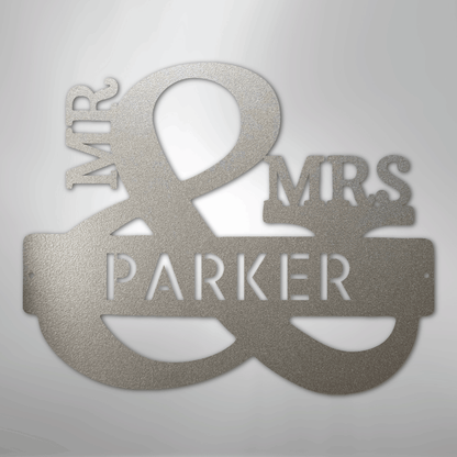 My Easy Monogram Steel Sign Silver / 12" Couples Monogram - Steel Sign