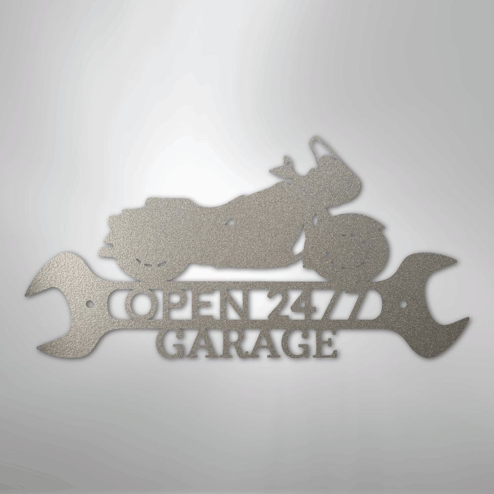 My Easy Monogram Steel Sign Silver / 12" Cruiser Shop Monogram - Steel Sign