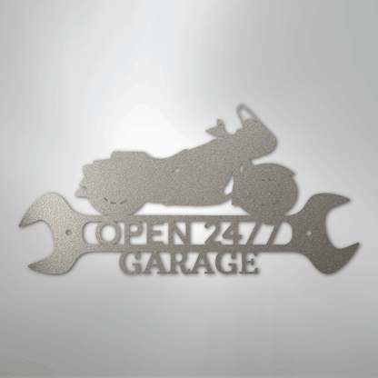 My Easy Monogram Steel Sign Silver / 12" Cruiser Shop Monogram - Steel Sign
