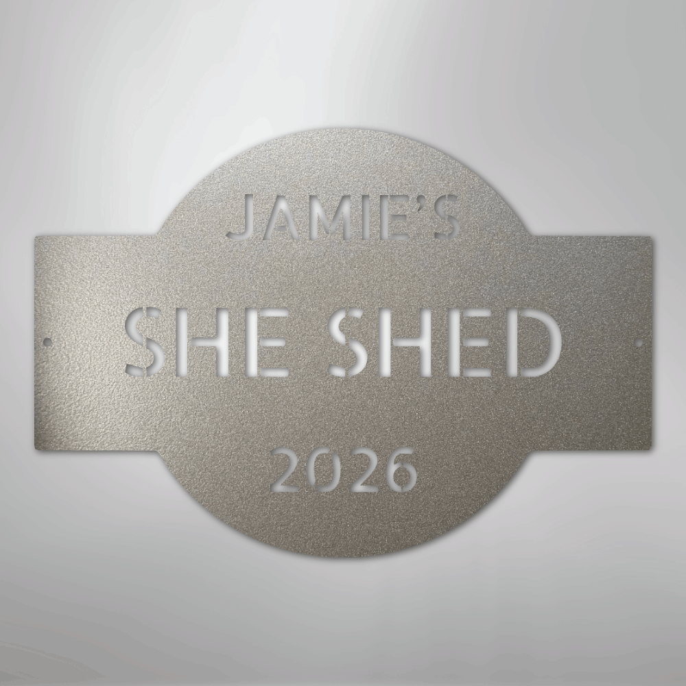 My Easy Monogram Steel Sign Silver / 12" Custom Plaque - Steel Sign