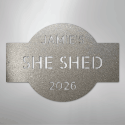 My Easy Monogram Steel Sign Silver / 12" Custom Plaque - Steel Sign