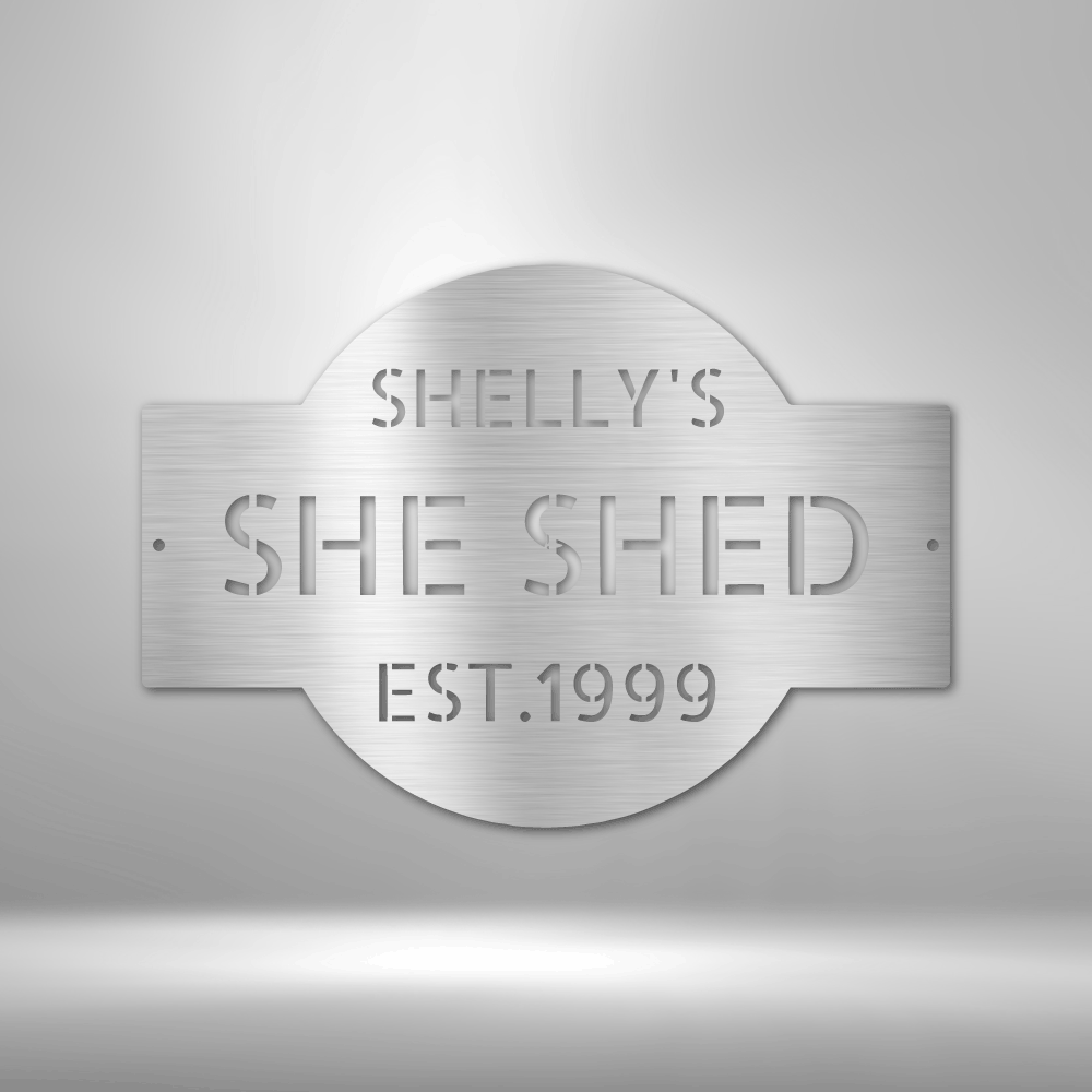 My Easy Monogram Steel Sign Silver / 12" Custom Plaque - Steel Sign