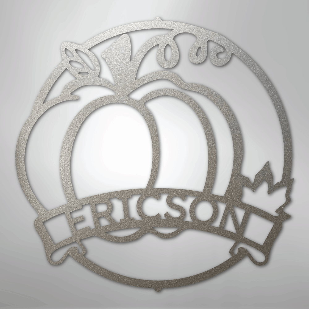 My Easy Monogram Steel Sign Silver / 12" Fall Harvest Monogram - Steel Sign