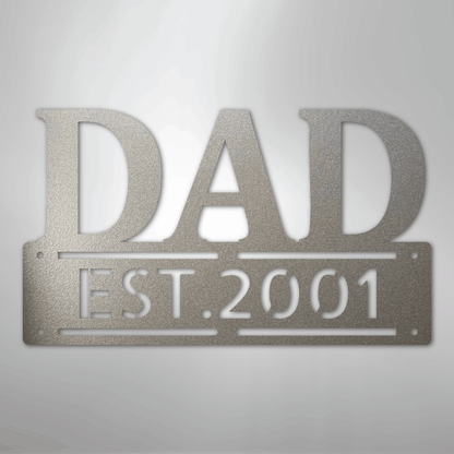 My Easy Monogram Steel Sign Silver / 12" Father's Day - Steel Sign