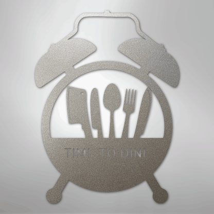 My Easy Monogram Steel Sign Silver / 12" Food Time Monogram - Steel Sign