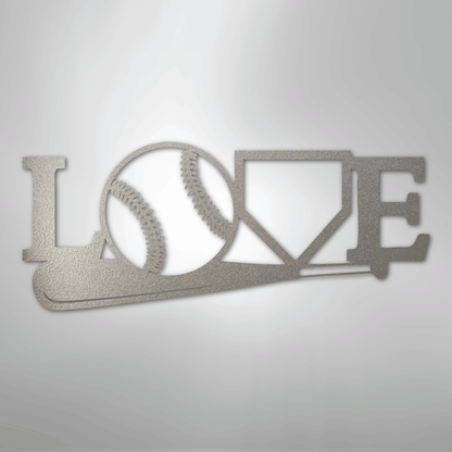 My Easy Monogram Steel Sign Silver / 12" For The Love Of The Game - Metal Sign