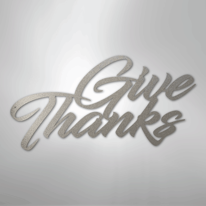 My Easy Monogram Steel Sign Silver / 12" Give Thanks - Steel Sign