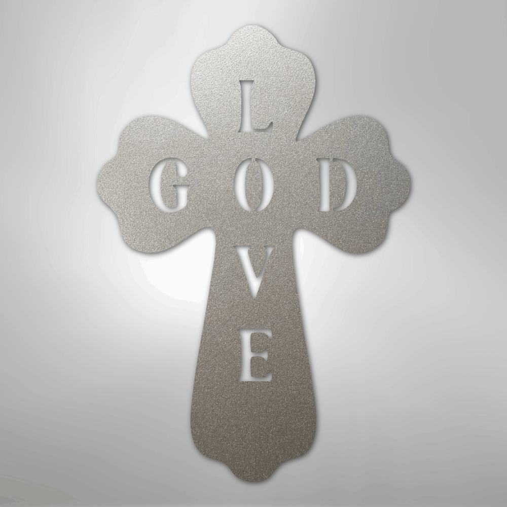 My Easy Monogram Steel Sign Silver / 12" God Love - Steel Sign