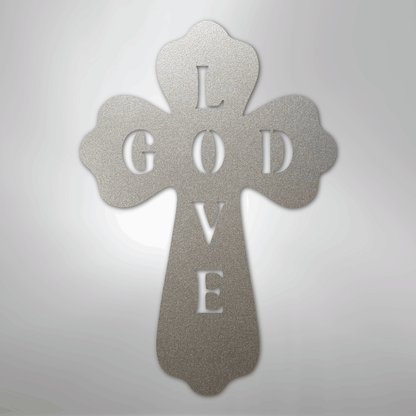 My Easy Monogram Steel Sign Silver / 12" God Love - Steel Sign