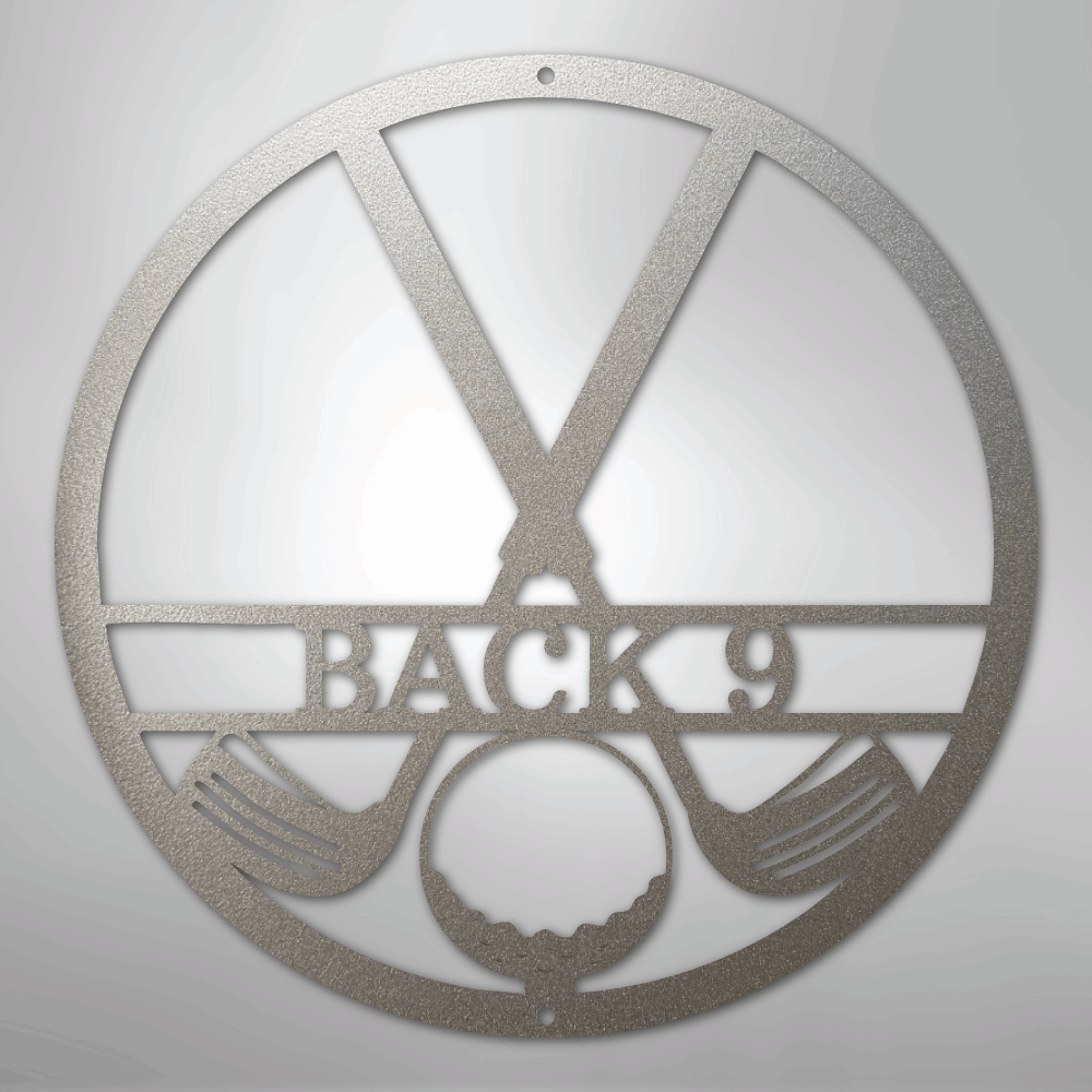 My Easy Monogram Steel Sign Silver / 12" Golf Club Monogram - Steel Sign