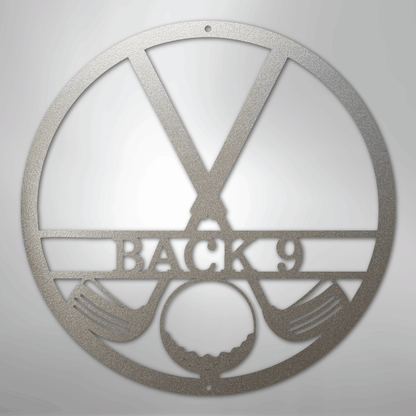 My Easy Monogram Steel Sign Silver / 12" Golf Club Monogram - Steel Sign