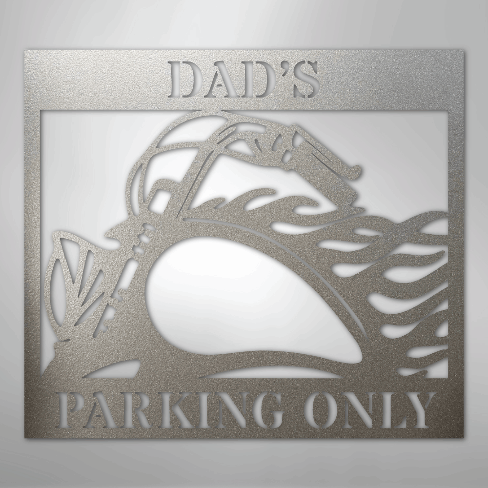 My Easy Monogram Steel Sign Silver / 12" Hog Parking - Steel Sign