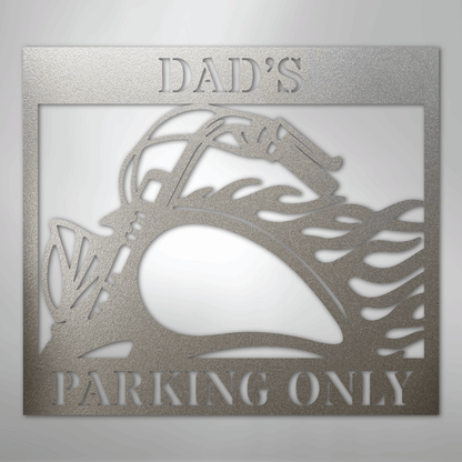 My Easy Monogram Steel Sign Silver / 12" Hog Parking - Steel Sign