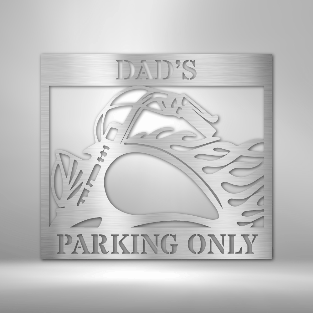 My Easy Monogram Steel Sign Silver / 12" Hog Parking - Steel Sign