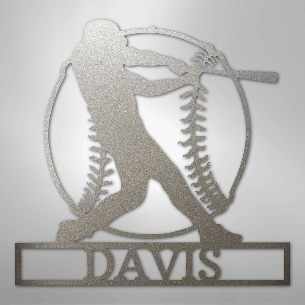 My Easy Monogram Steel Sign Silver / 12" Home Run Monogram - Metal Sign