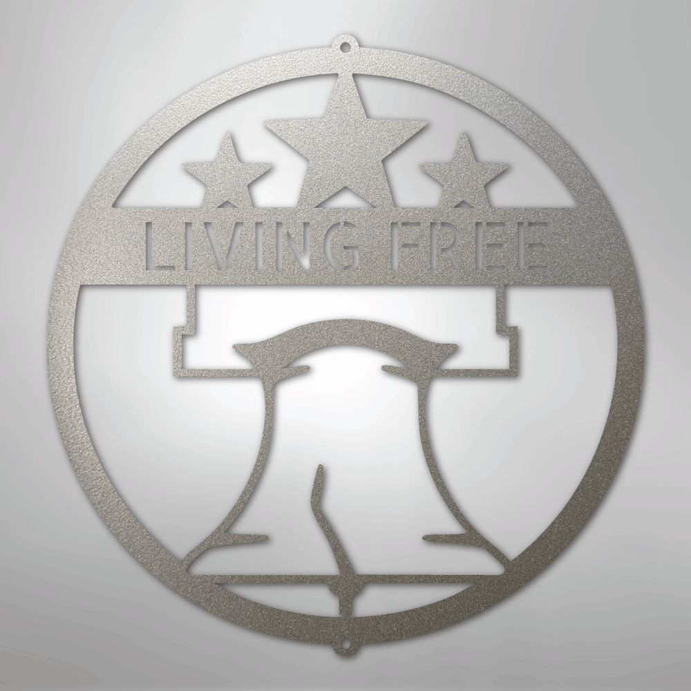 My Easy Monogram Steel Sign Silver / 12" Liberty Bell Monogram - Steel Sign