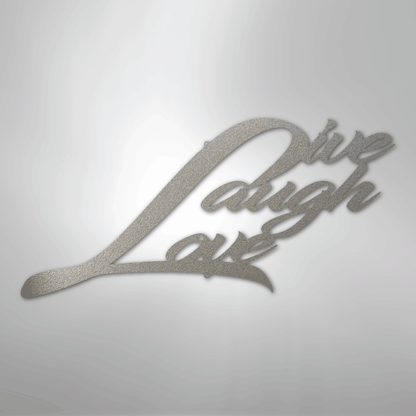 My Easy Monogram Steel Sign Silver / 12" Live Laugh Love - Steel Sign
