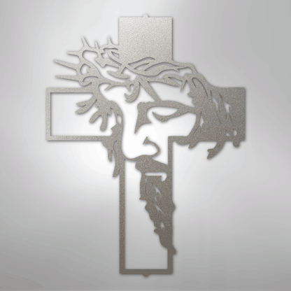 My Easy Monogram Steel Sign Silver / 12" Metal Christ Cross - Steel Sign