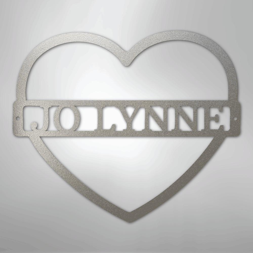 My Easy Monogram Steel Sign Silver / 12" Mother's Love Monogram - Steel Sign