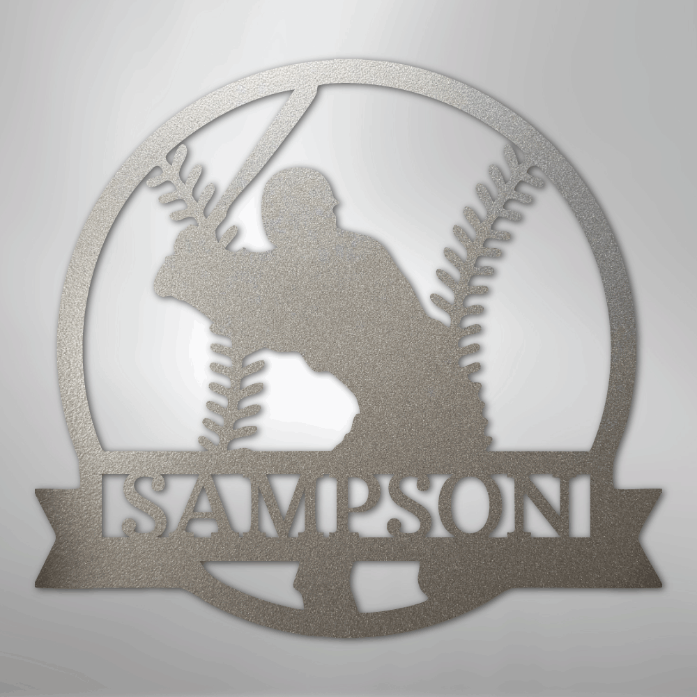 My Easy Monogram Steel Sign Silver / 12" On Deck Monogram - Metal Sign