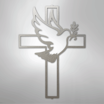 My Easy Monogram Steel Sign Silver / 12" Peaceful Dove - Steel Sign