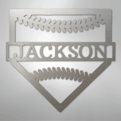 My Easy Monogram Steel Sign Silver / 12" Personal Home Base