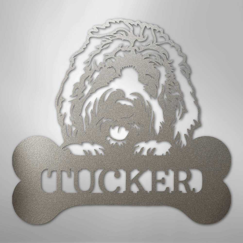 My Easy Monogram Steel Sign Silver / 12" Pick Your Pup Monogram - Steel Sign