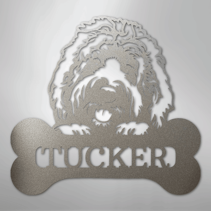 My Easy Monogram Steel Sign Silver / 12" Pick Your Pup Monogram - Steel Sign