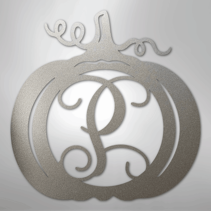 My Easy Monogram Steel Sign Silver / 12" Pumpkin Initial Monogram - Steel Sign