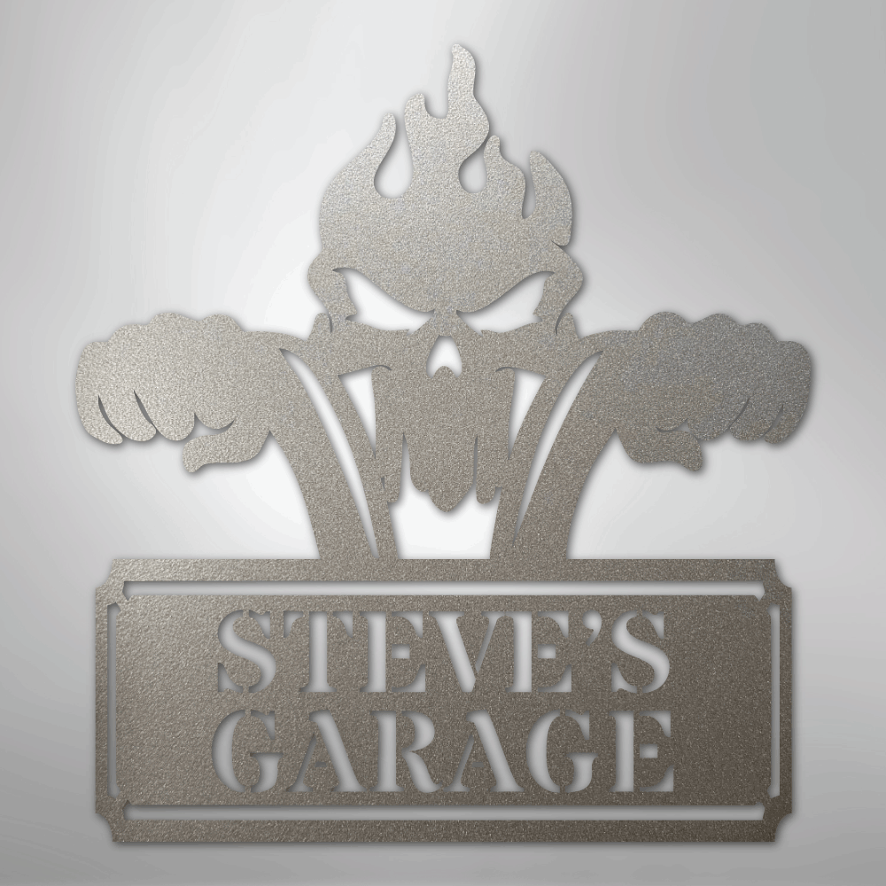 My Easy Monogram Steel Sign Silver / 12" Rough Ride Monogram - Steel Sign